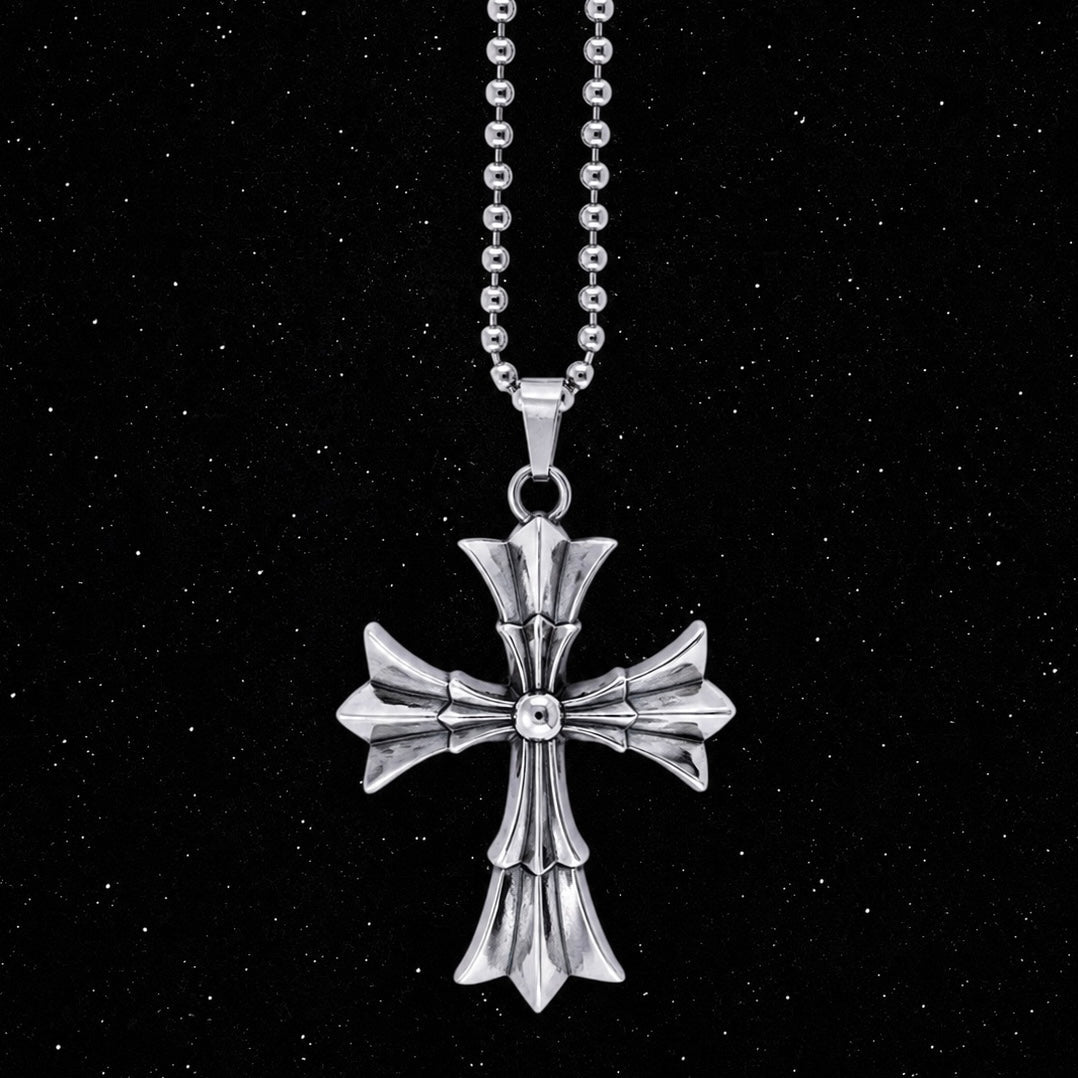 Cross ball-chain necklace