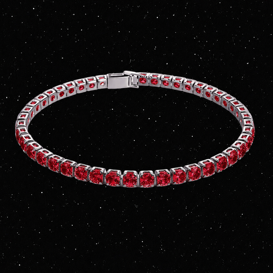 Crystal Tennis Bracelet (Red)
