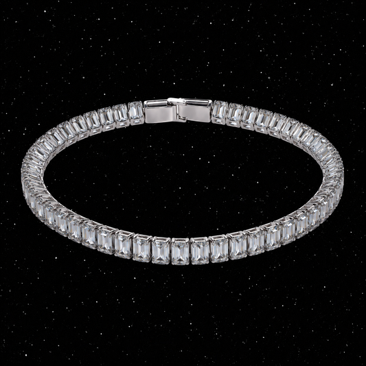 Long Crystal Tennis Bracelet