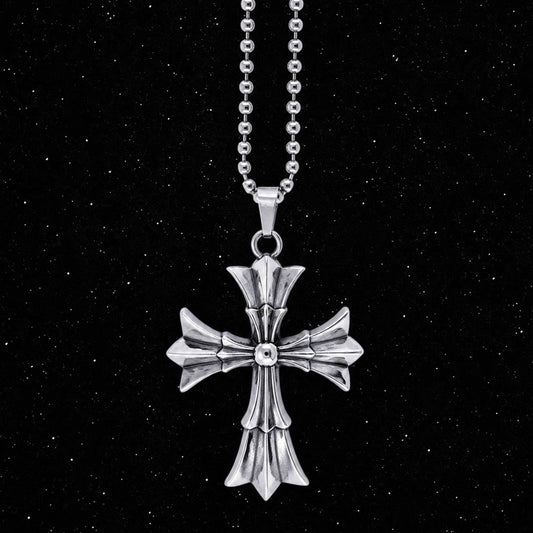 Cross ball-chain necklace